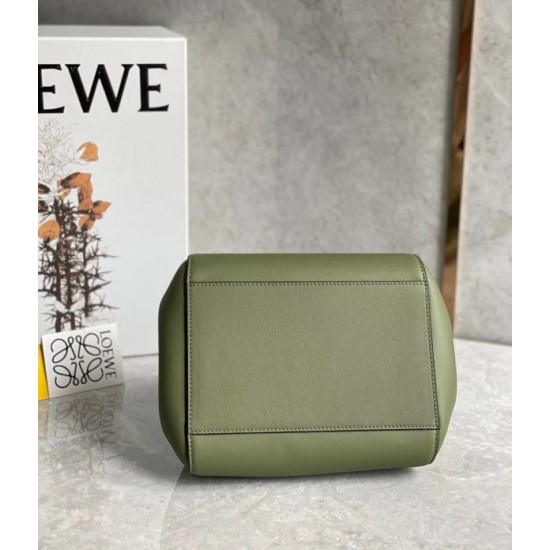 Loewe Hammock Nugget Bag In Avocado Green Calfskin