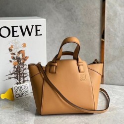 Loewe Hammock Nugget Bag In Brown Calfskin