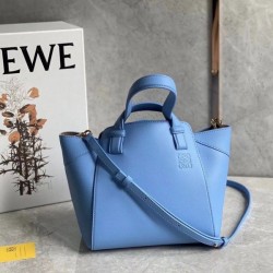 Loewe Hammock Nugget Bag In Celestine Blue Calfskin