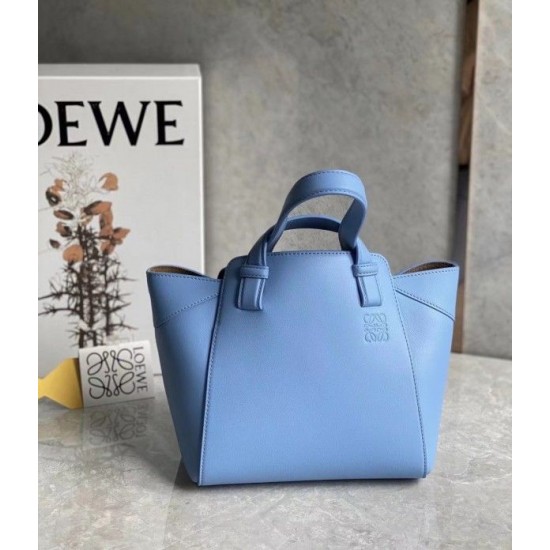 Loewe Hammock Nugget Bag In Celestine Blue Calfskin