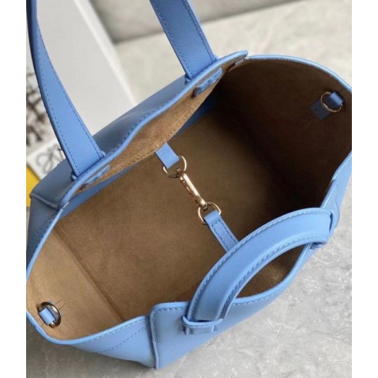 Loewe Hammock Nugget Bag In Celestine Blue Calfskin