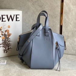 Loewe Hammock Small Bag In Atlantic Blue Calfskin