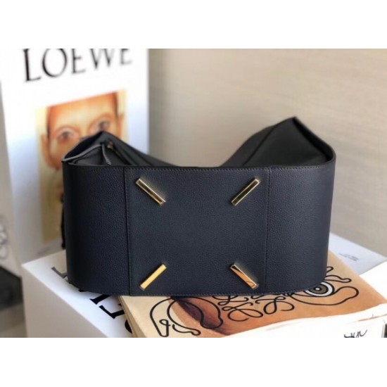 Loewe Medium Hammock Bag In Black Leather