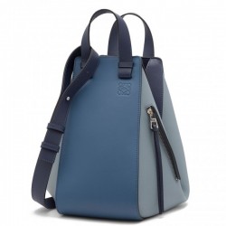 Loewe Medium Hammock Bag In Navy Blue Calfskin