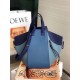 Loewe Medium Hammock Bag In Navy Blue Calfskin