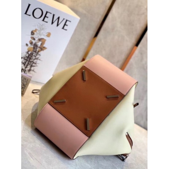 Loewe Medium Hammock Bag In Pink Milk Tan Calfskin