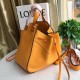 Loewe Medium Hammock Drawstring Bag In Yellow Leather