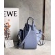 Loewe Mini Hammock Drawstring Bag In Blue Calfskin