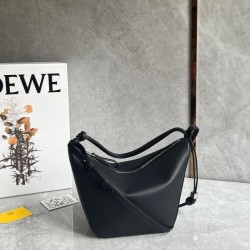 Loewe Mini Hammock Hobo Bag in Black Calfskin