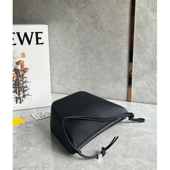 Loewe Mini Hammock Hobo Bag in Black Calfskin