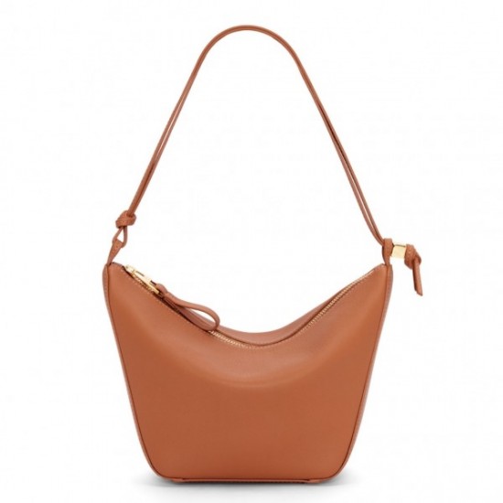 Loewe Mini Hammock Hobo Bag in Brown Calfskin 