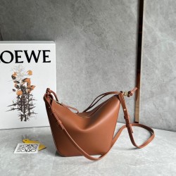 Loewe Mini Hammock Hobo Bag in Brown Calfskin 