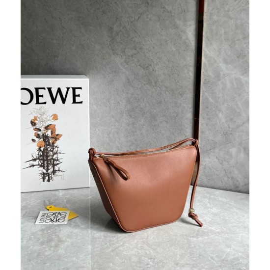 Loewe Mini Hammock Hobo Bag in Brown Calfskin 