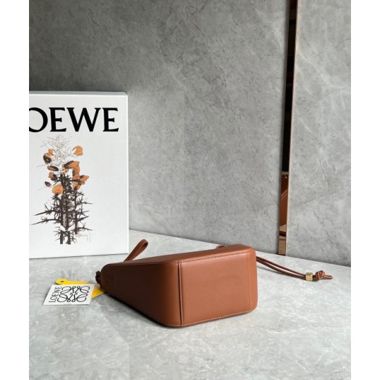 Loewe Mini Hammock Hobo Bag in Brown Calfskin 