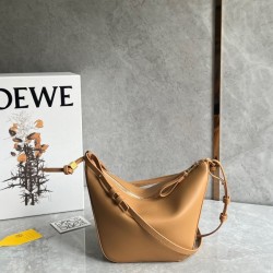 Loewe Mini Hammock Hobo Bag in Light Brown Calfskin