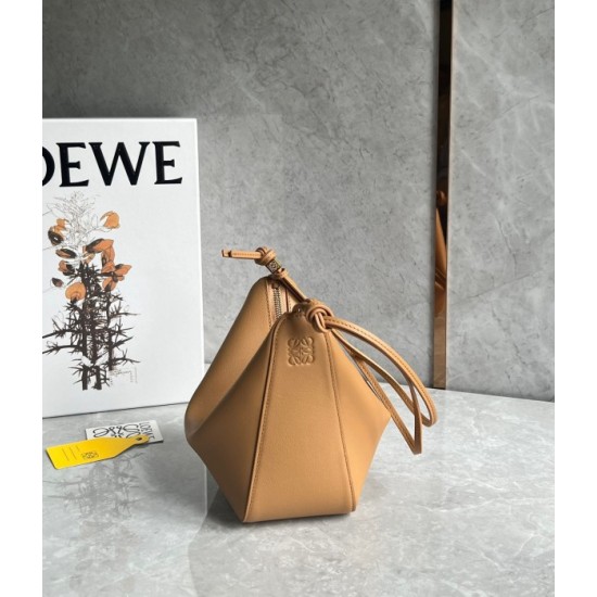 Loewe Mini Hammock Hobo Bag in Light Brown Calfskin