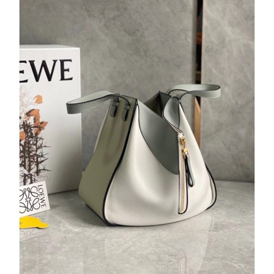 Loewe Small Hammock Multicolour Bag In Grey Calfskin