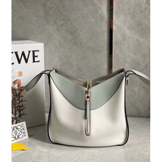 Loewe Small Hammock Multicolour Bag In Grey Calfskin