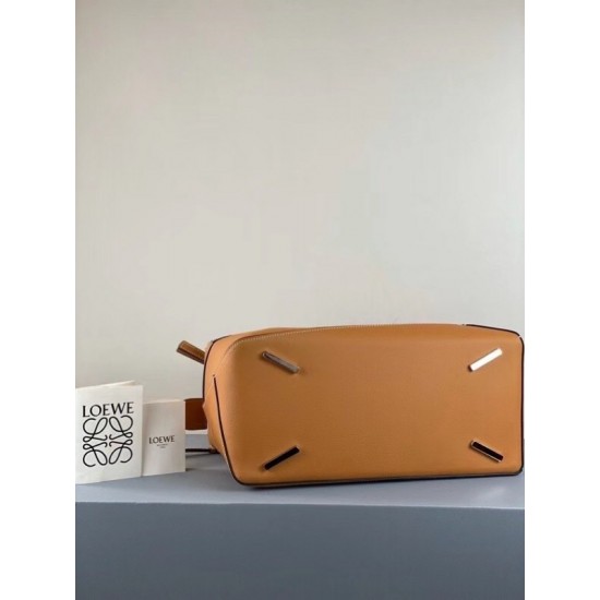 Loewe Large Puzzle Bag In Tan Calfskin