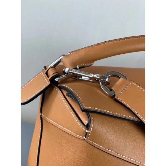 Loewe Large Puzzle Bag In Tan Calfskin