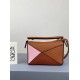 Loewe Mini Puzzle Bag In Brown Camel Pink Calfskin