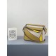 Loewe Mini Puzzle Bag In Ochre White Yellow Calfskin