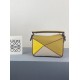 Loewe Mini Puzzle Bag In Ochre White Yellow Calfskin