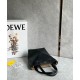 Loewe Mini Puzzle Fold Tote Bag in Black Calfskin