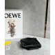 Loewe Mini Puzzle Fold Tote Bag in Black Calfskin