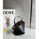 Loewe Mini Puzzle Fold Tote Bag in Black Calfskin