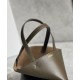 Loewe Mini Puzzle Fold Tote Bag in Dark Green Calfskin