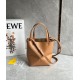 Loewe Mini Puzzle Fold Tote Bag in Tan Calfskin