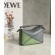 Loewe Puzzle Mini Bag In Asphalt Grey Nude Green Calfskin