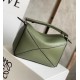 Loewe Puzzle Mini Bag In Avocado Green Calfskin