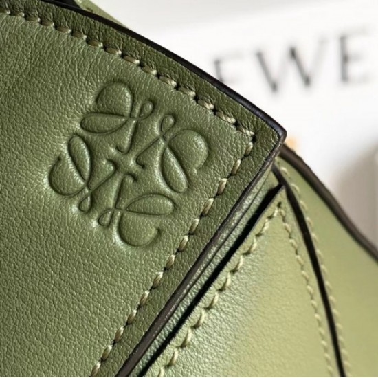 Loewe Puzzle Mini Bag In Avocado Green Calfskin