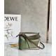 Loewe Puzzle Mini Bag In Green Oat Calfskin