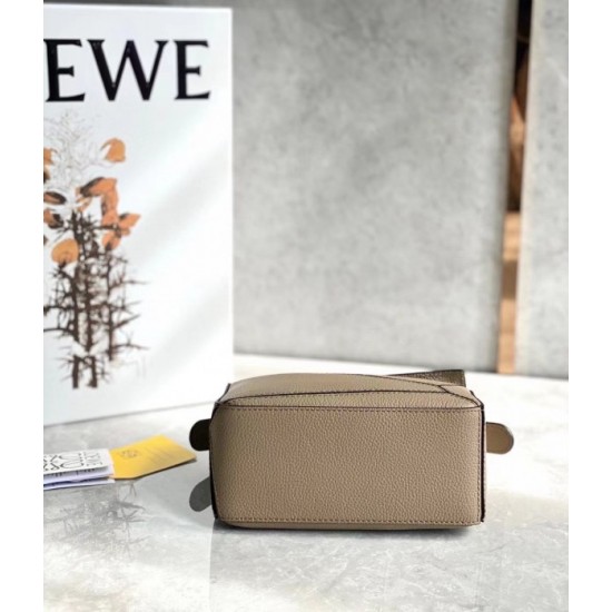 Loewe Puzzle Mini Bag In Sandy Grained Calfskin 