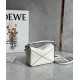 Loewe Puzzle Mini Bag In White Grained Calfskin 