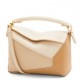 Loewe Puzzle Mini Bag in Multicolor Angora and Beige Calfskin