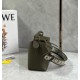 Loewe Puzzle Edge Small Bag In Khaki Green Satin Calfskin