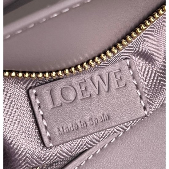 Loewe Puzzle Edge Small Bag In Pale Aubergine Satin Calfskin