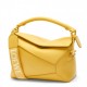 Loewe Puzzle Edge Small Bag In Yellow Satin Calfskin