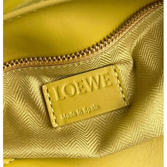 Loewe Puzzle Edge Small Bag In Yellow Satin Calfskin