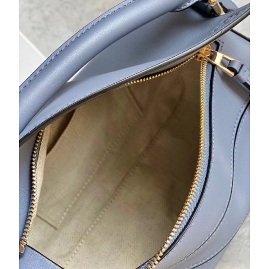 Loewe Puzzle Small Bag In Atlantic Blue Calfskin Leather