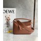 Loewe Puzzle Small Bag In Brown Satin Calfskin