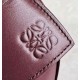 Loewe Puzzle Small Bag In Burgundy Satin Calfskin