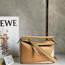 Loewe Puzzle Small Bag In Dune Warm Desert Calfskin