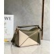 Loewe Puzzle Small Bag In Green Oat Calfskin