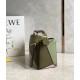 Loewe Puzzle Small Bag In Green Oat Calfskin