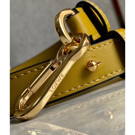 Loewe Puzzle Small Bag In Ochre White Taupe Calfskin